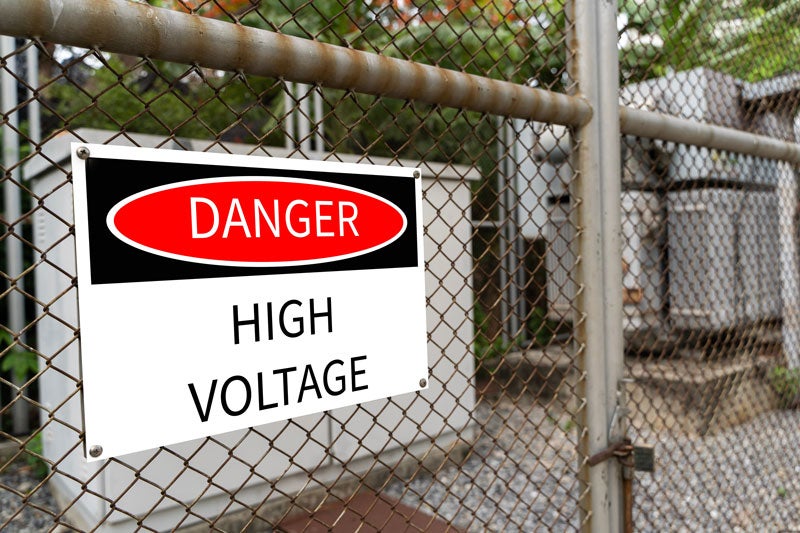image of high voltage sign